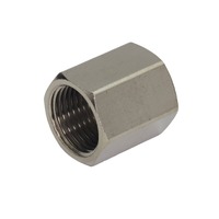 Hex Nipple Brass Nickel Plated Pipe Fitting Female to Female