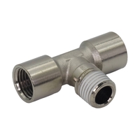 Branch Tee Brass Nickel Plated Pipe Fitting Male to Female