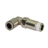 Extended Elbow Brass Nickel Plated Push-in Fitting Male to Tube