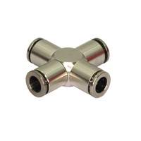 Union Cross Brass Nickel Plated Push-in Fitting Tube to Tube