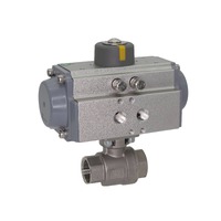 1/4" - 2" BSPP SS316 Heavy Duty 2 Piece Double Acting Pneumatic Actuated Ball Valve with MO